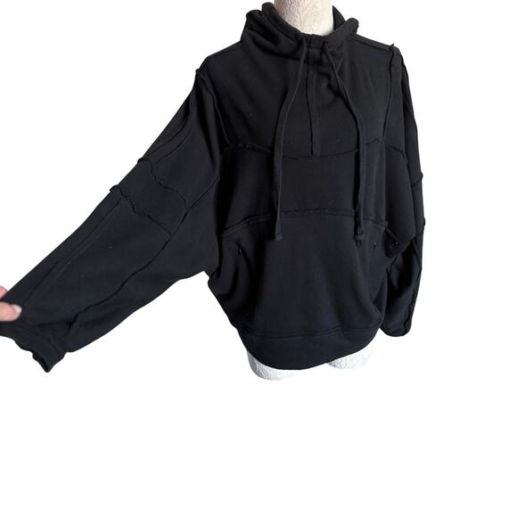 ALO Dimension Funnel Neck Hoodie Med Athlesiure Cozycore Normcore Ballet Grunge - Picture 3 of 11